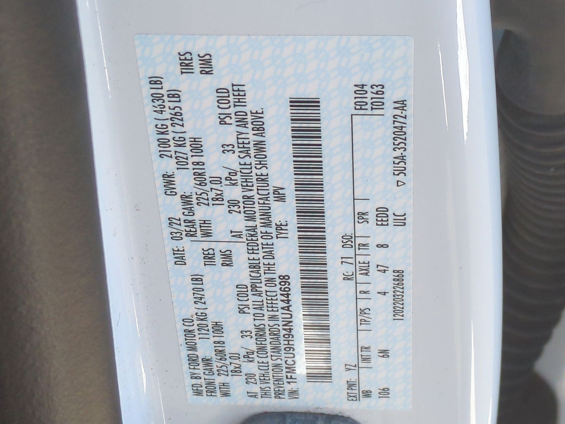 2022 Ford Escape SEL