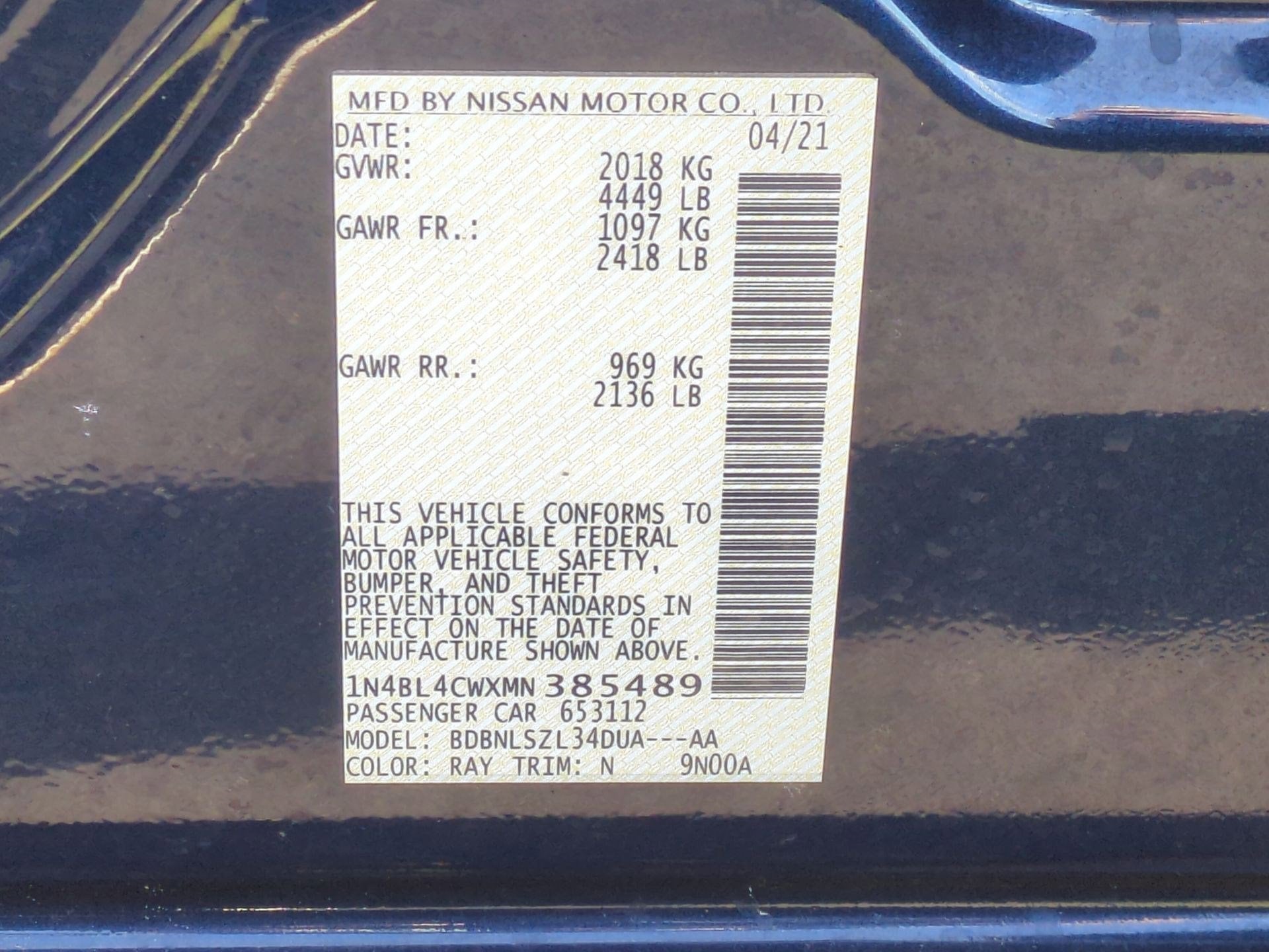 2021 Nissan Altima 2.5 SR