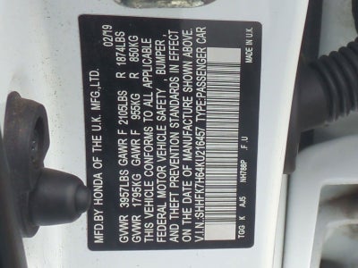 2019 Honda Civic Hatchback EX