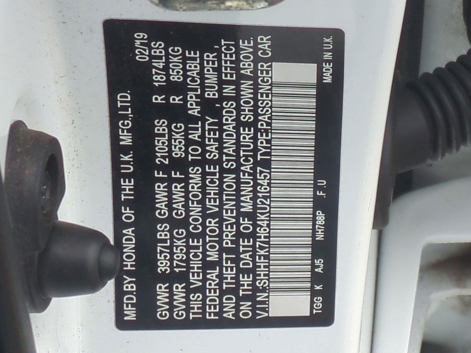 2019 Honda Civic Hatchback EX