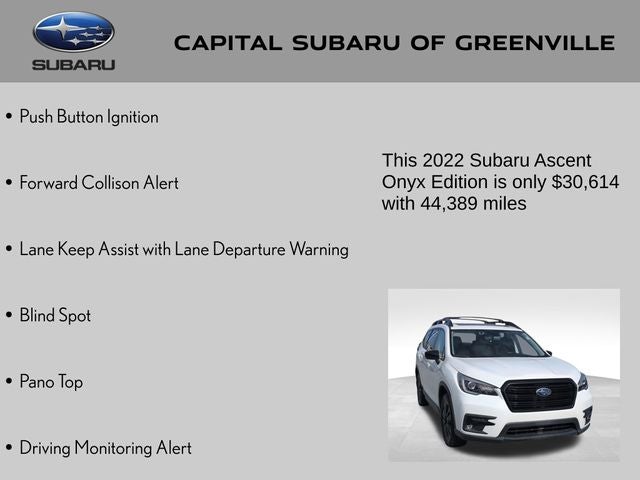 2022 Subaru Ascent Onyx Edition
