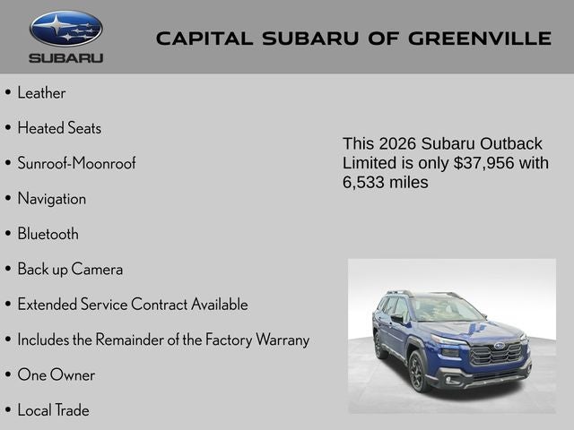 2026 Subaru Outback Limited