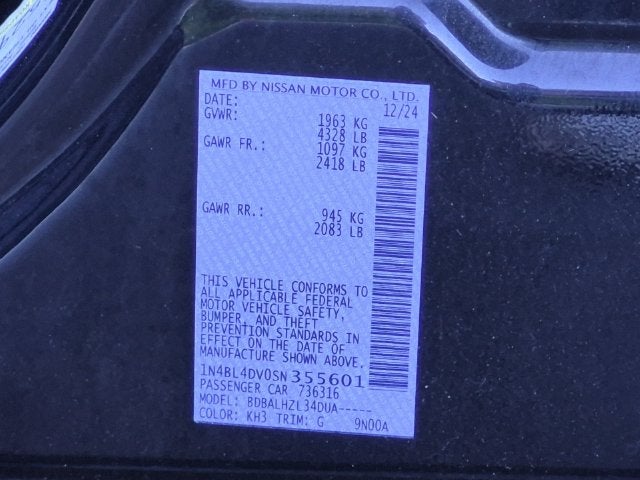 2025 Nissan Altima 2.5 SV
