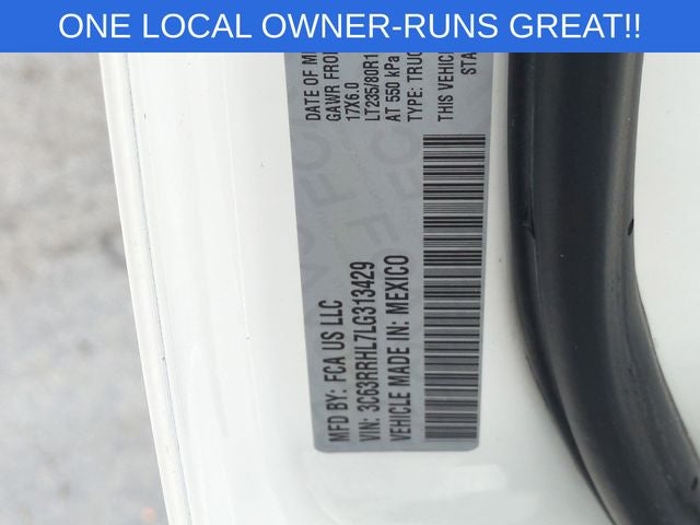 2020 RAM 3500 Big Horn Crew Cab 4x4 8' Box
