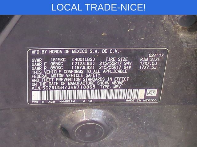 2017 Honda HR-V EX-L