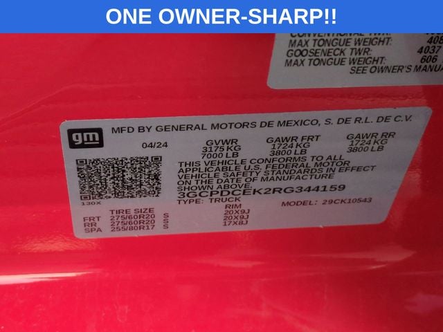 2024 Chevrolet Silverado 1500 4WD Crew Cab Short Bed Custom Trail Boss