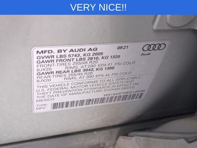 2021 Audi SQ5 Premium Plus TFSI quattro Tiptronic