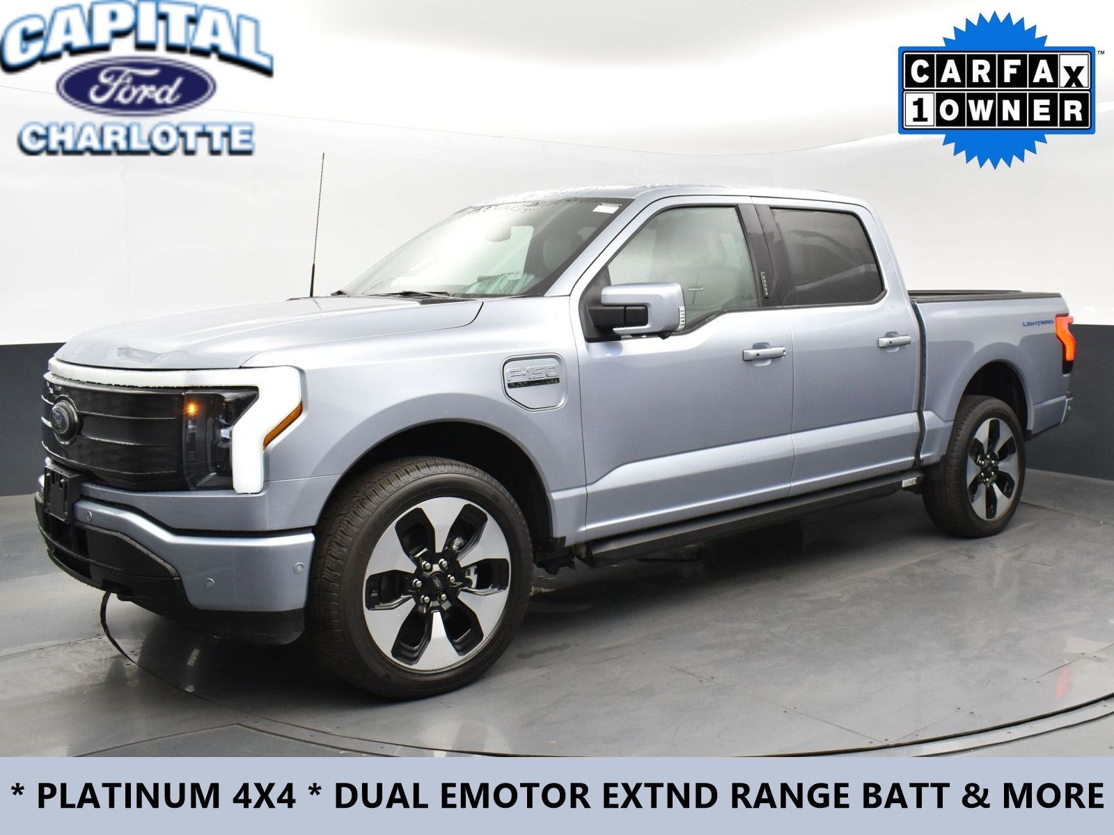 Used 2022 Ford F-150 Lightning Platinum with VIN 1FT6W1EV7NWG07908 for sale in Charlotte, NC
