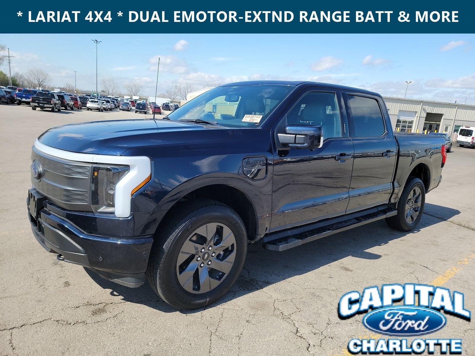 Used 2022 Ford F-150 Lightning Lariat with VIN 1FT6W1EV7NWG13059 for sale in Charlotte, NC