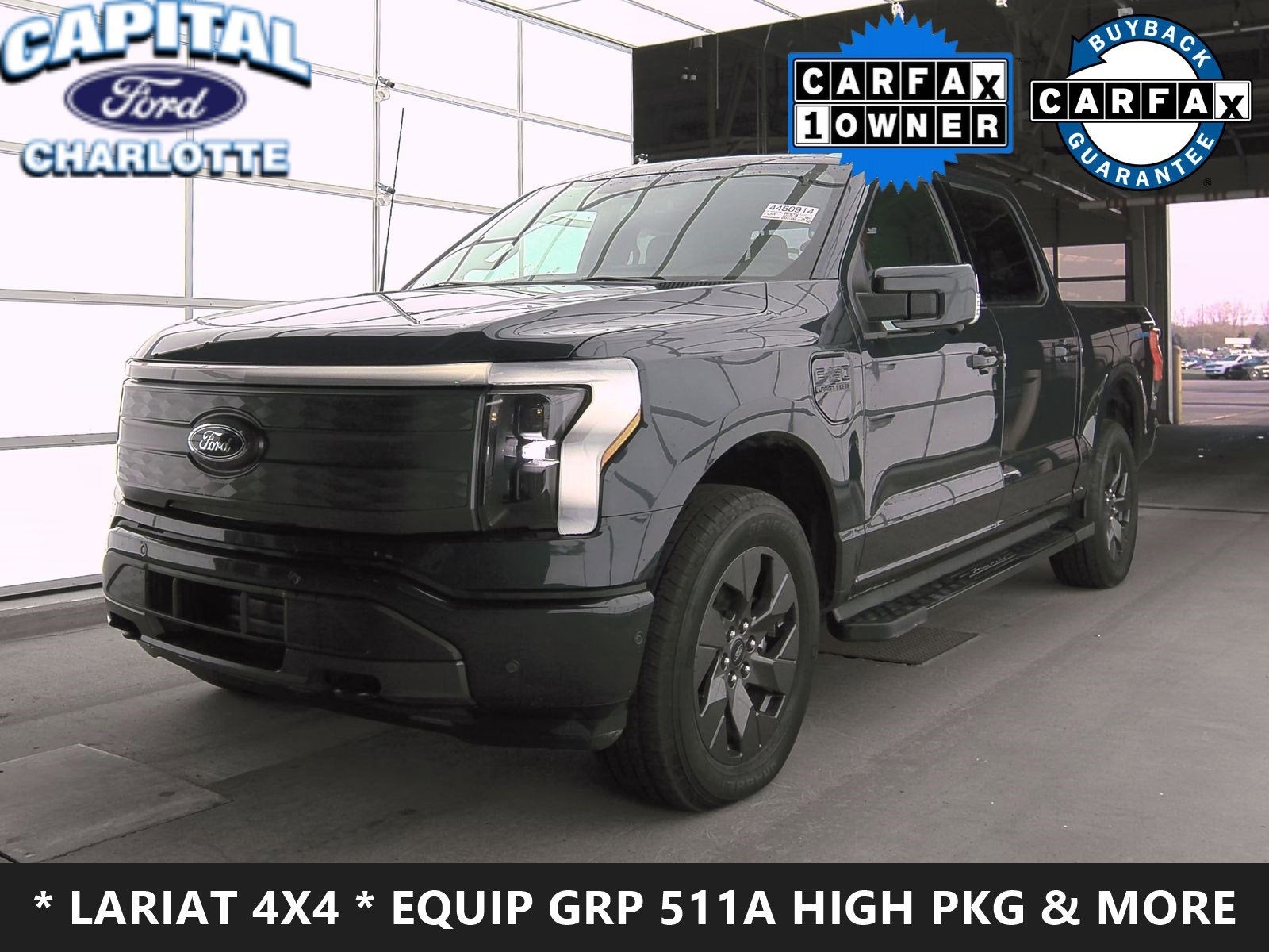 Used 2022 Ford F-150 Lightning Lariat with VIN 1FT6W1EV8NWA00156 for sale in Charlotte, NC
