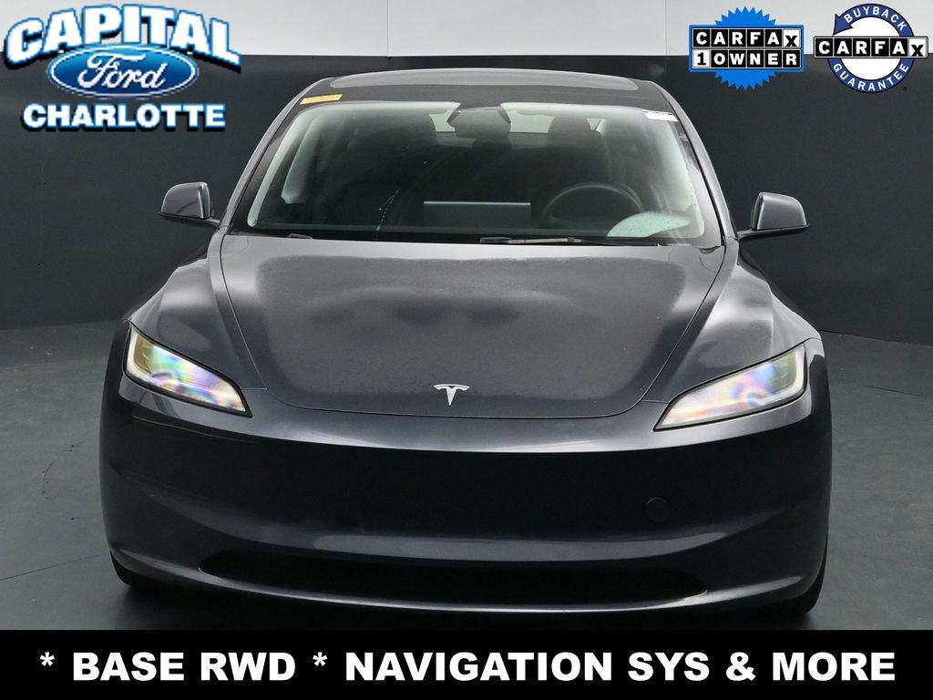 Used 2024 Tesla Model 3 Base with VIN 5YJ3E1EA8RF747687 for sale in Charlotte, NC