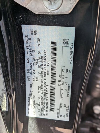 2020 Ford Ranger Lariat 501A