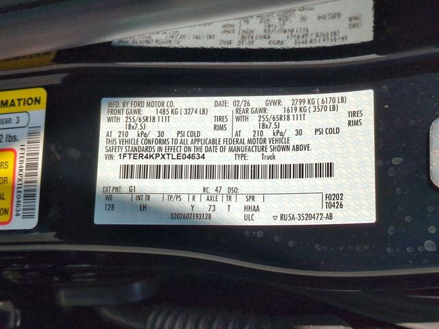 2026 Ford Ranger Lariat