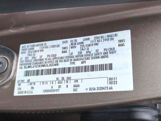 2021 Lincoln Corsair Standard