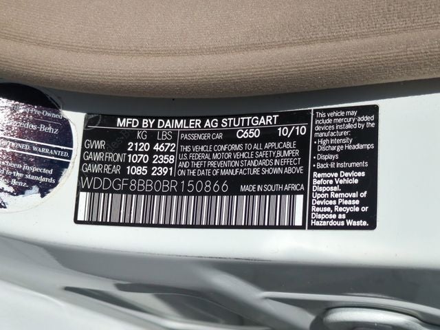 2011 Mercedes-Benz C-Class C 300