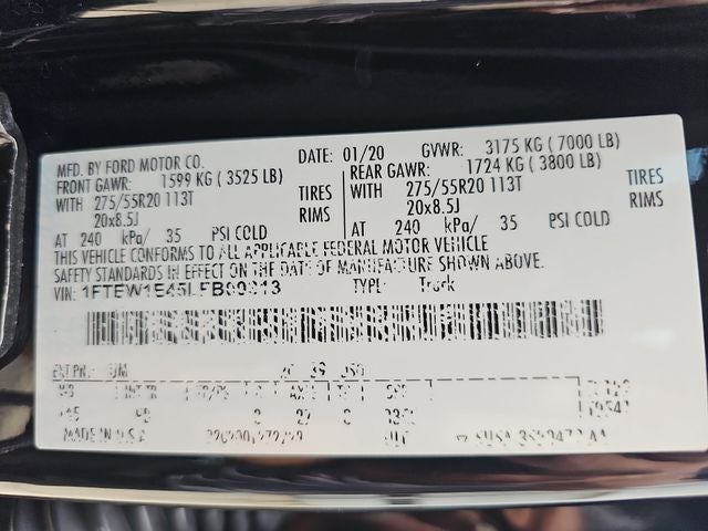 2020 Ford F-150 Platinum