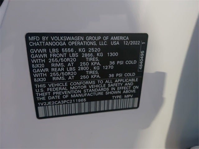 2023 Volkswagen Atlas Cross Sport 3.6L V6 SE w/Technology