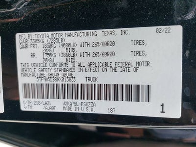 2022 Toyota Tundra Platinum