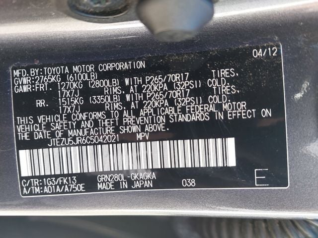 2012 Toyota 4Runner SR5