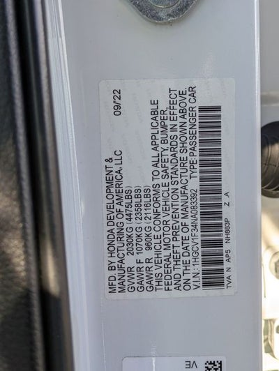 2022 Honda Accord Sport