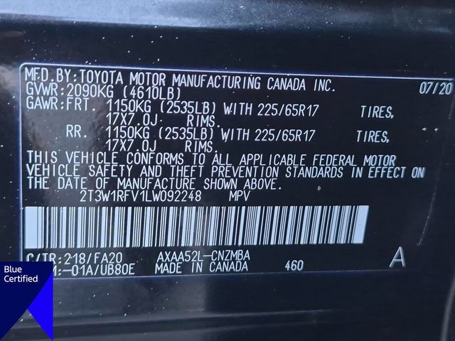 2020 Toyota RAV4 XLE