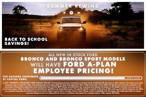 New 2026 Ford Bronco and Bronco Sport